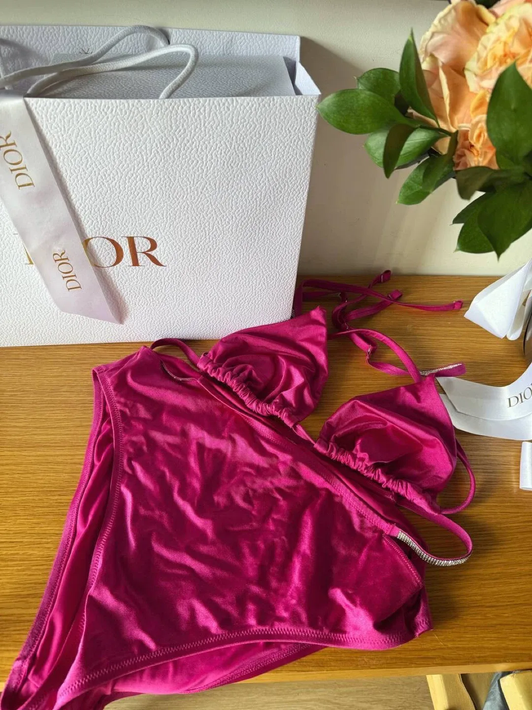 Victoria's Secret Pink Rhinestone Bikini,XL