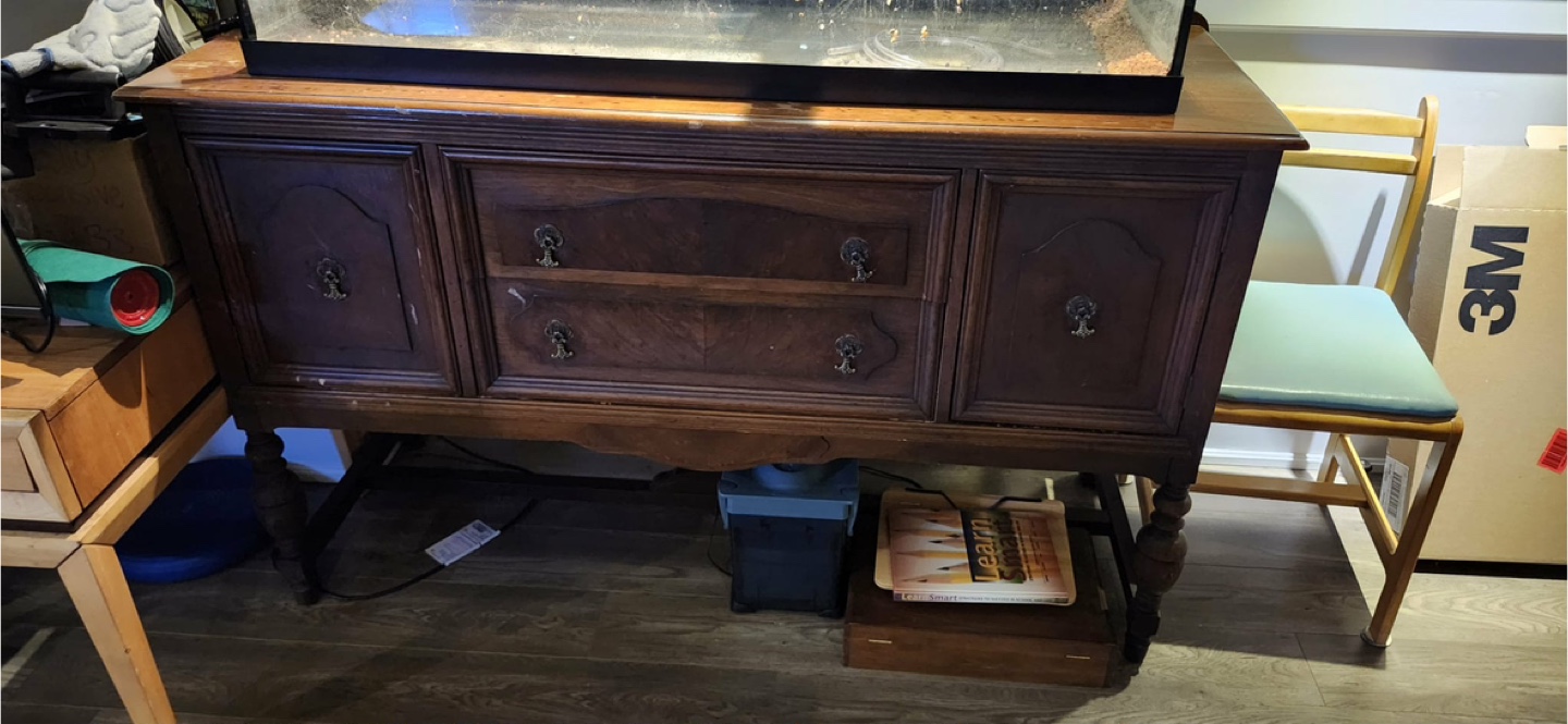 Table with 4 chairs and Stand/cabinet - photo 3