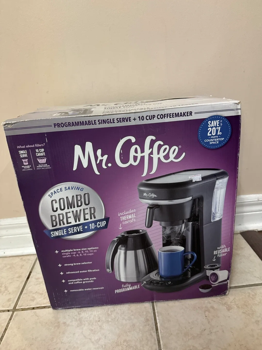 Mr. Coffee Combo Brewer - Single Serve + 10-Cup