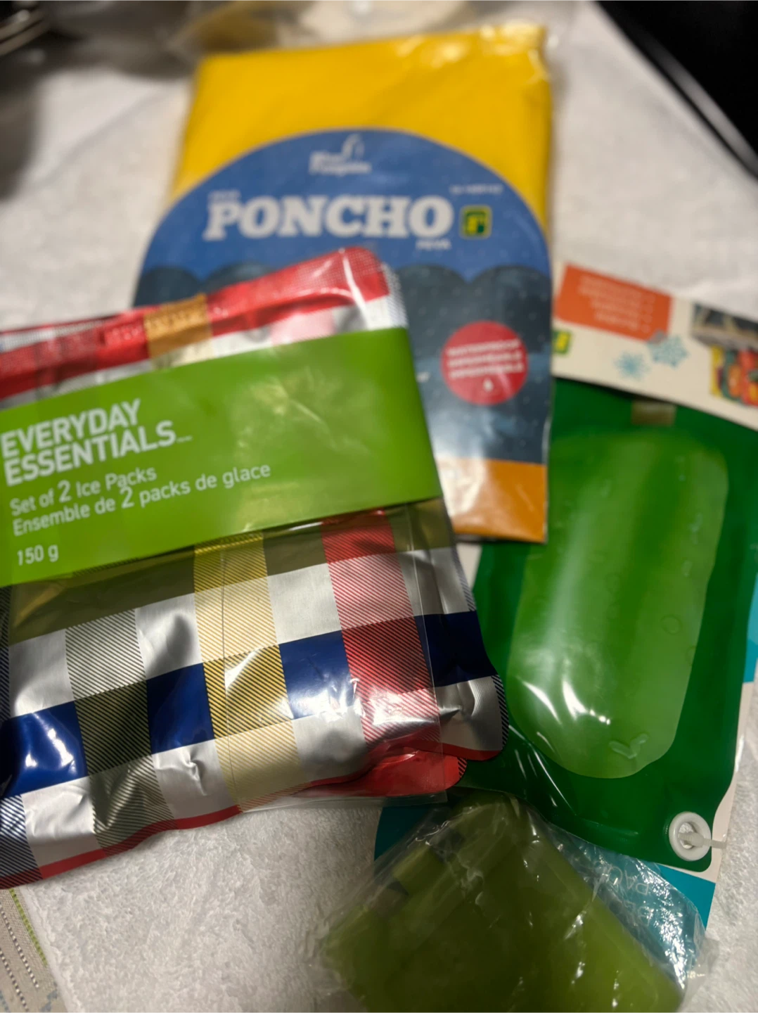 Dollarama Poncho & Ice Packs - photo 2