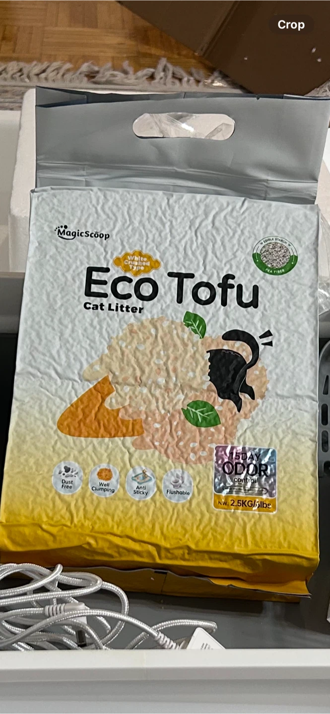 MagicScoop Self-Cleaning Litter Box + Eco Tofu Cat Litter - photo 4