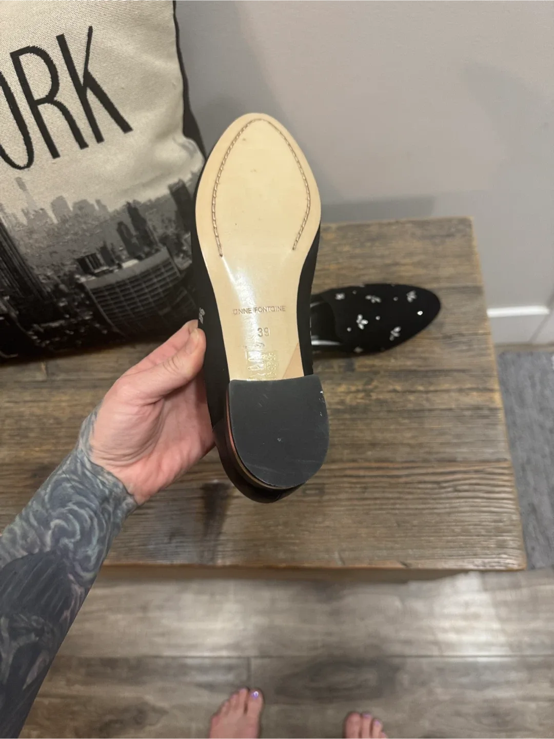 Anne fontaine Black suede Loafers image indicator(6)