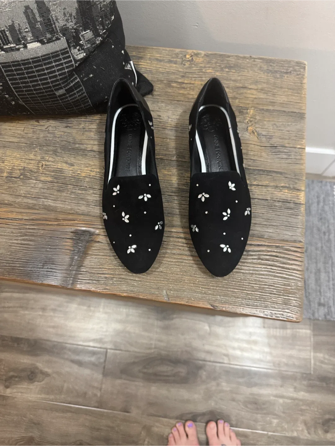 Anne fontaine Black suede Loafers image indicator(3)