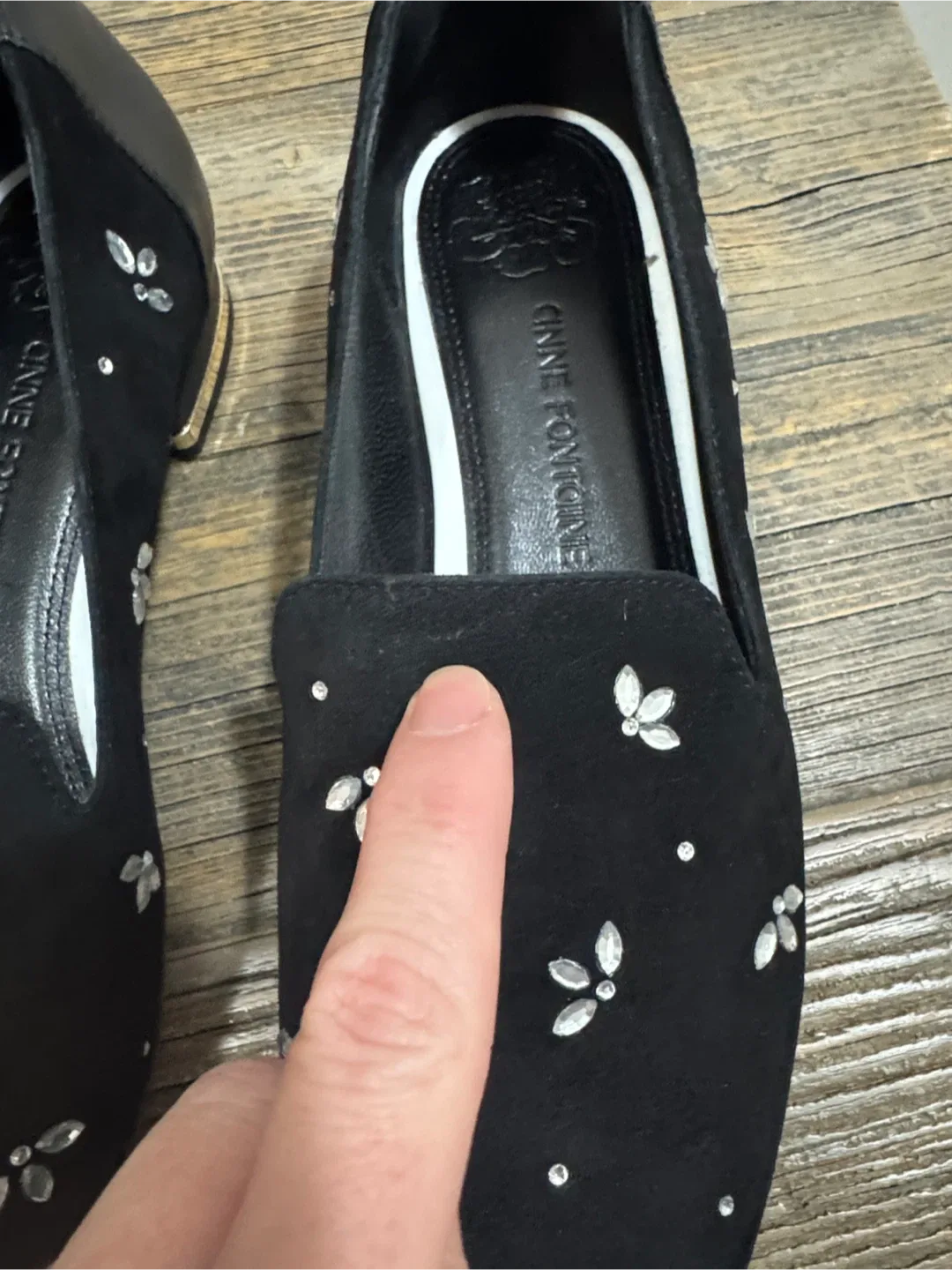 Anne fontaine Black suede Loafers image indicator(10)