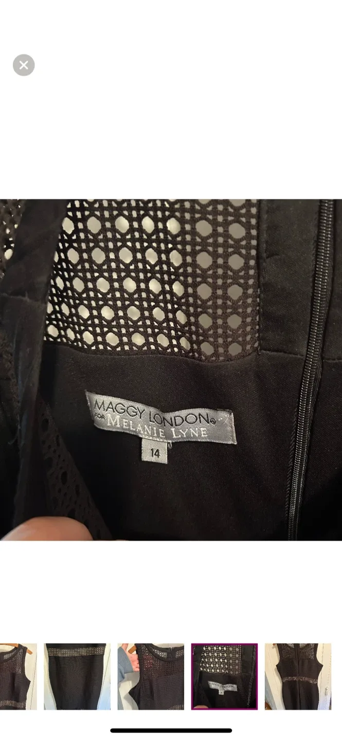 Maggy London for Melanie Lyne Black Dress - Size 14 image indicator(5)