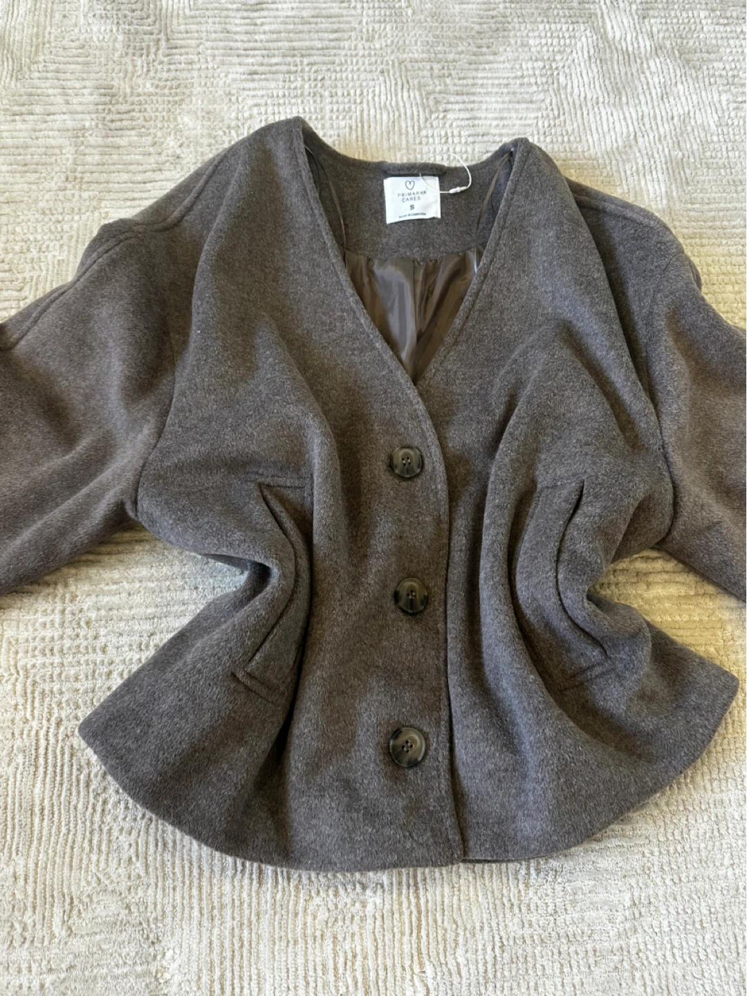 Brown Cropped Jacket - Size S