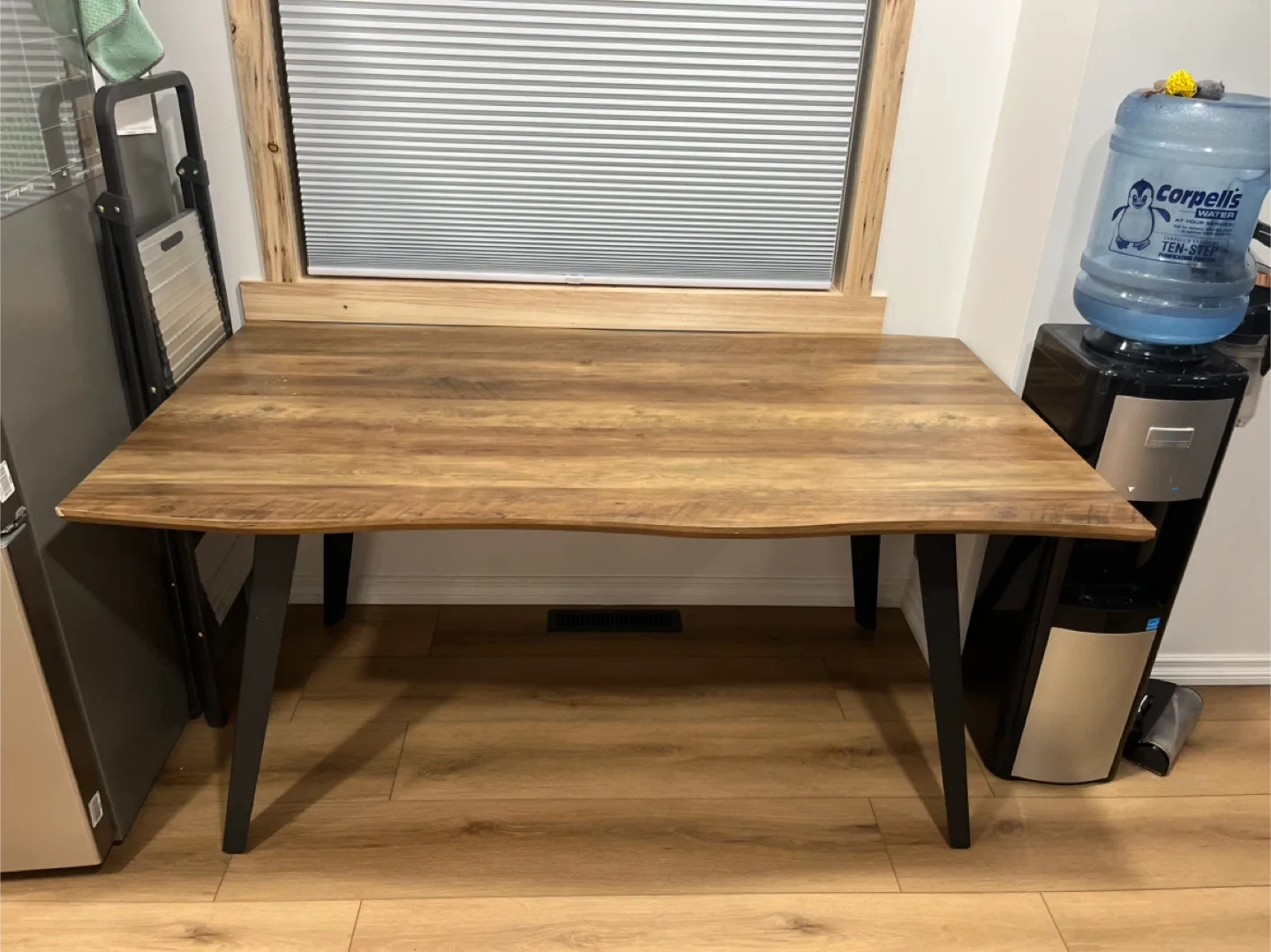 Wood Dining Table with Black Legs