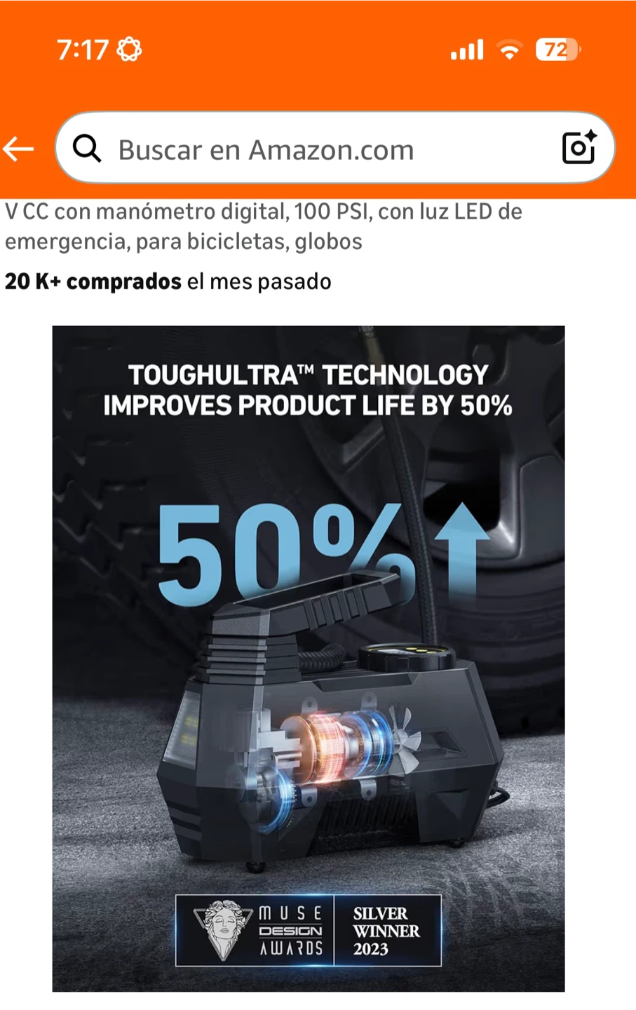 AstroAI Portable Car Air Pump CZK-3631 - photo 3