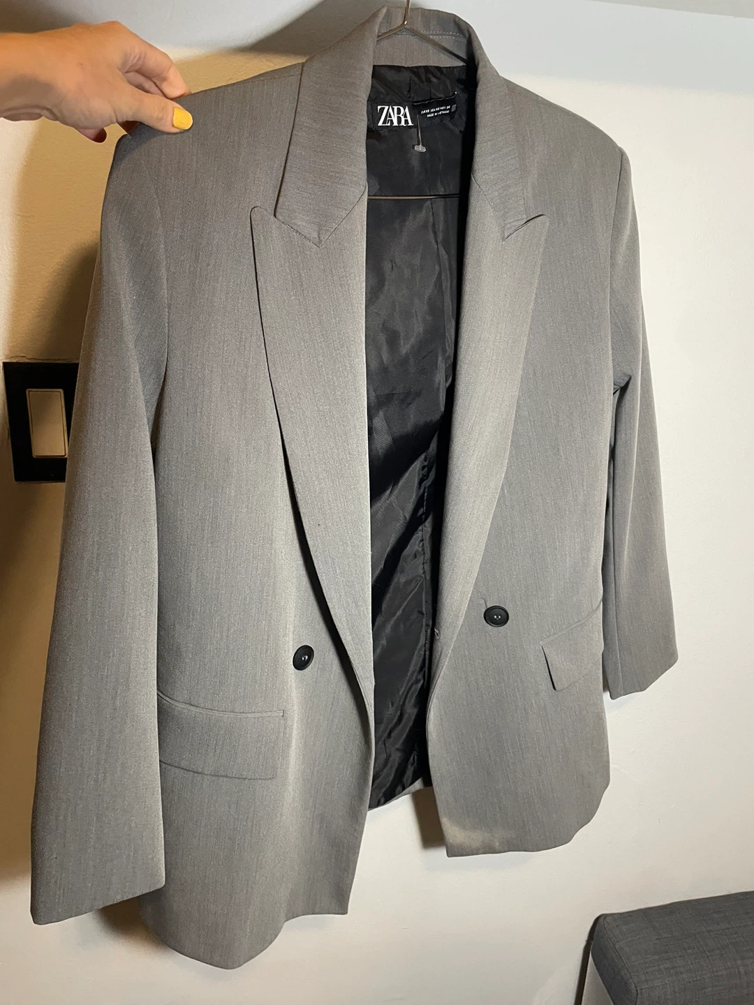 Zara Grey Blazer - Size XS fits S