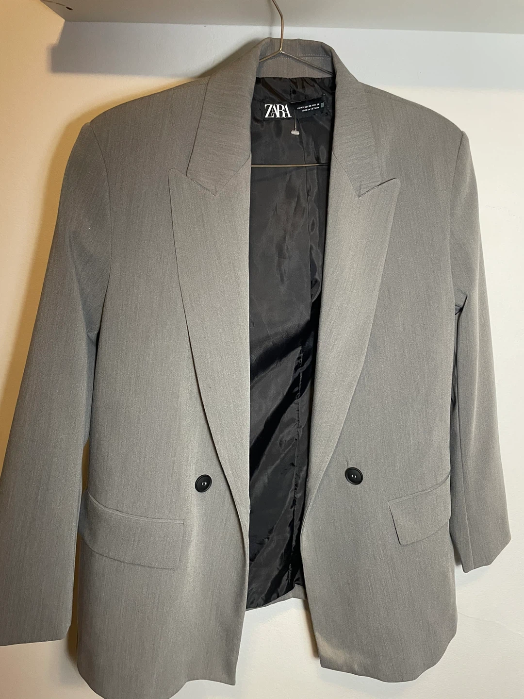 Zara Grey Blazer - Size XS fits S - photo 3