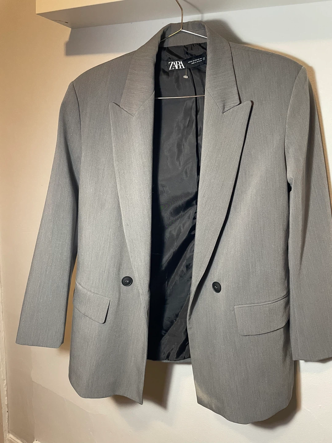 Zara Grey Blazer - Size XS fits S - photo 2
