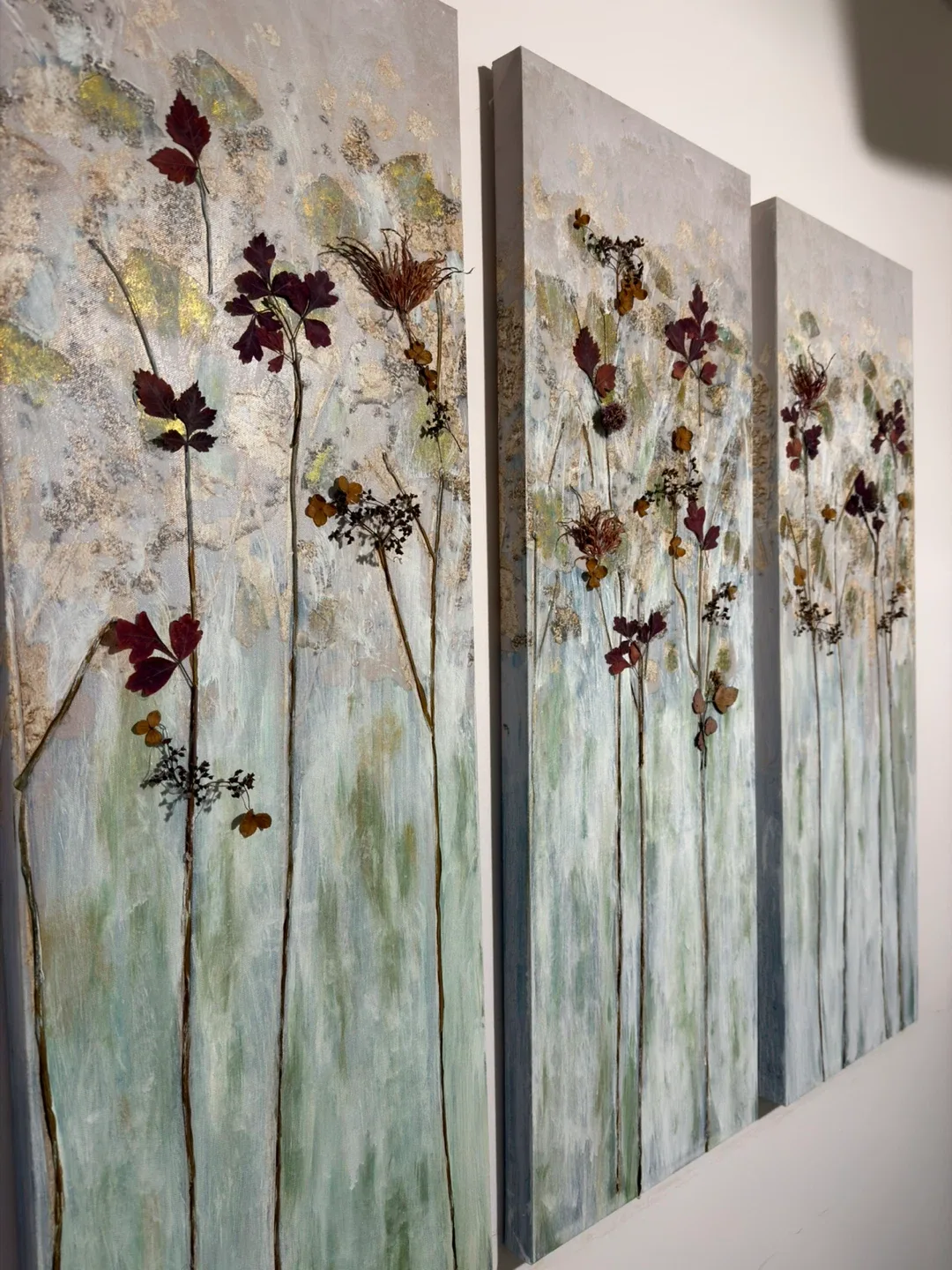 Floral Triptych handmade Wall Art image indicator(2)