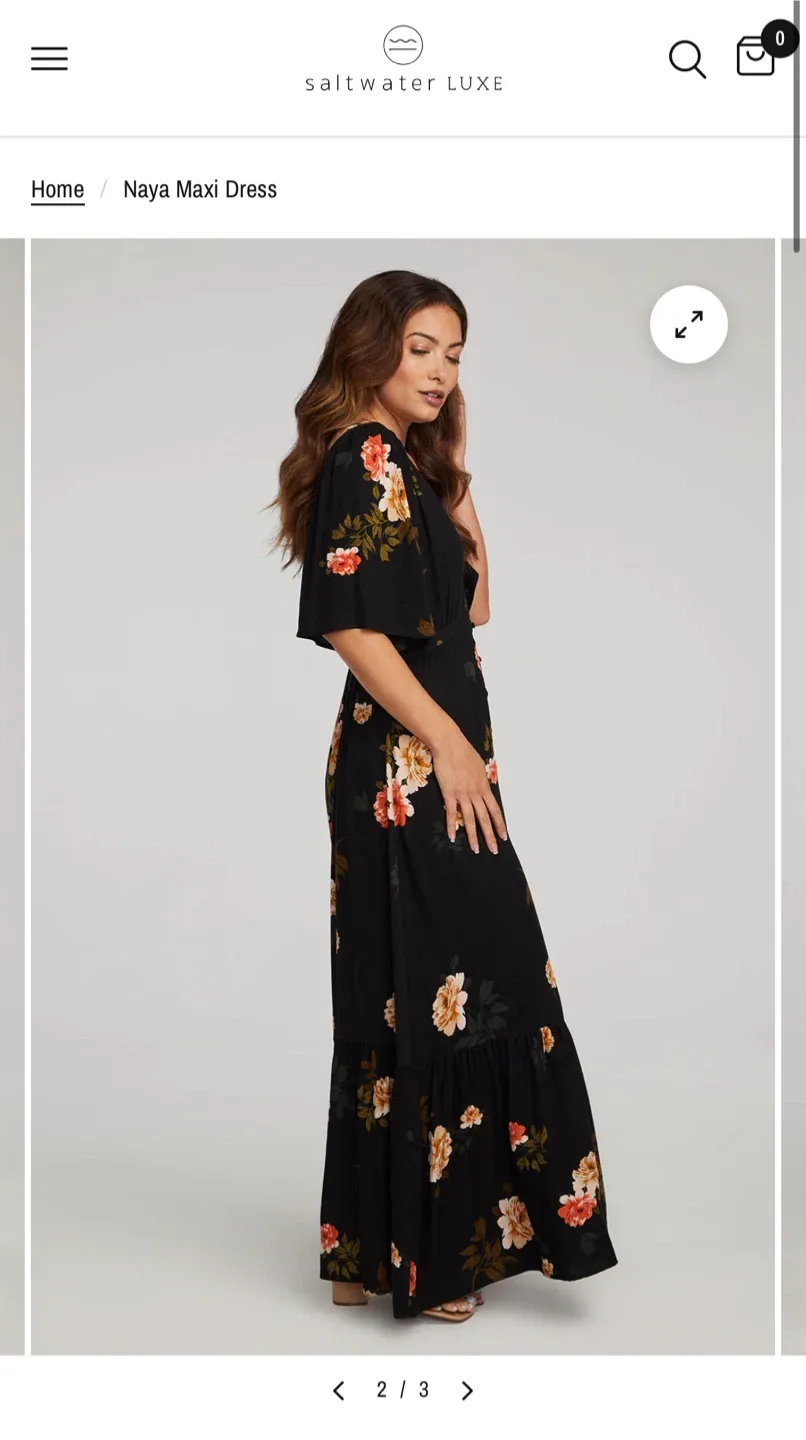 Saltwater LUXE black maxi dress - mes image indicator(3)