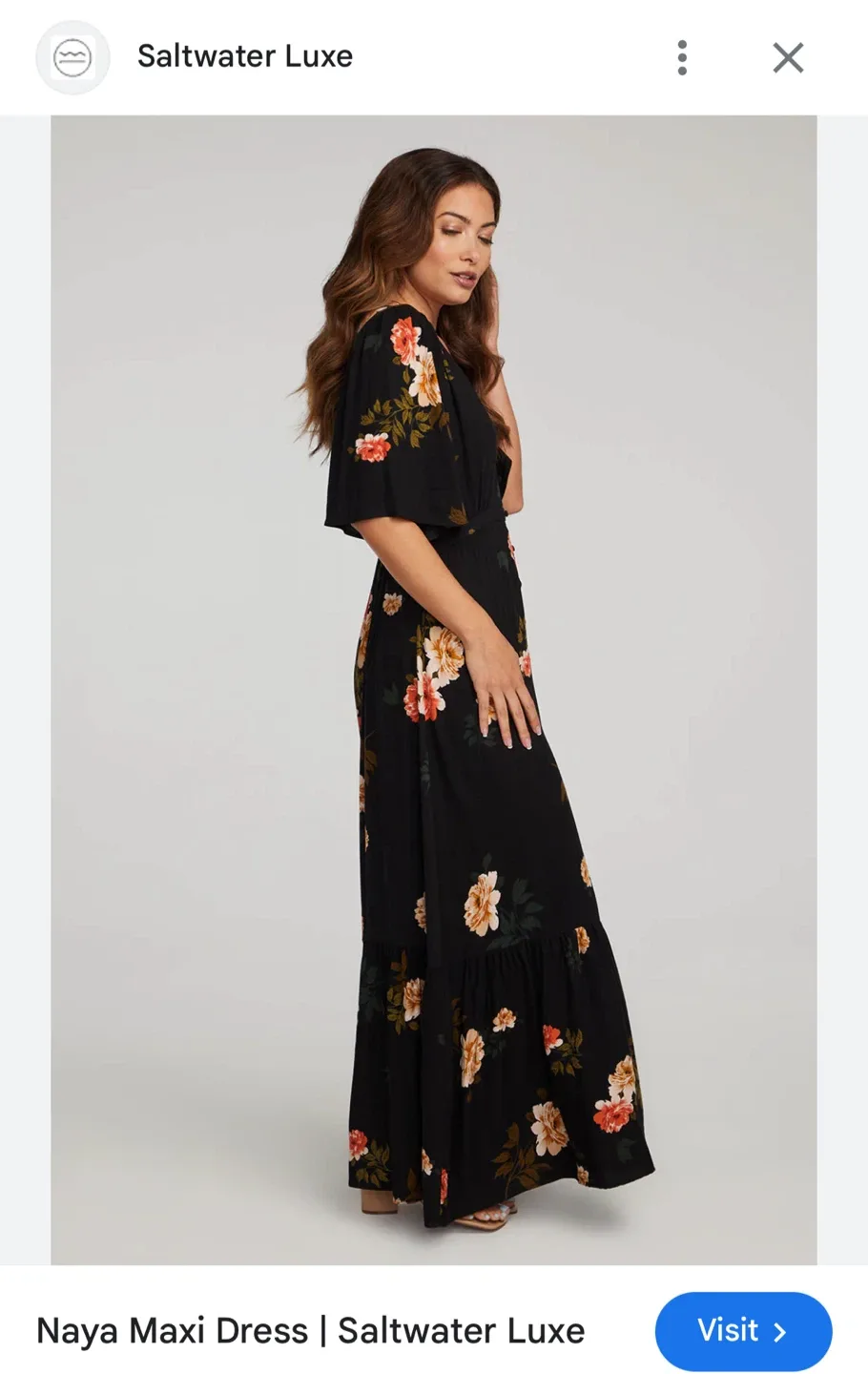 Saltwater LUXE black maxi dress - mes image indicator(2)