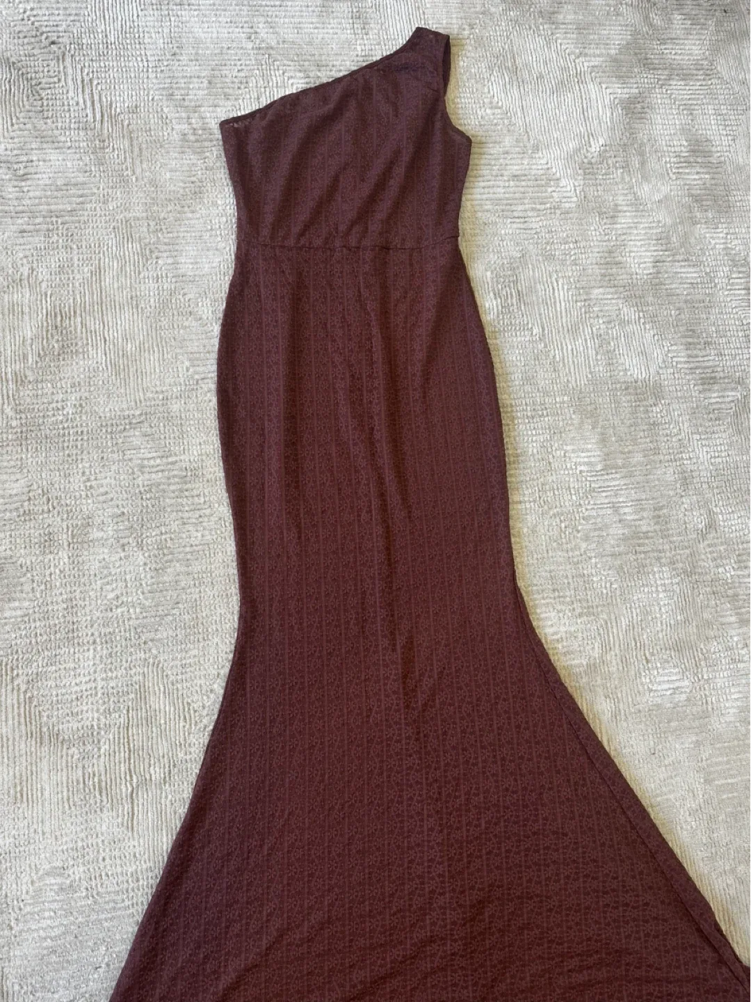 Fashion Nova One-Shoulder Maxi Dress