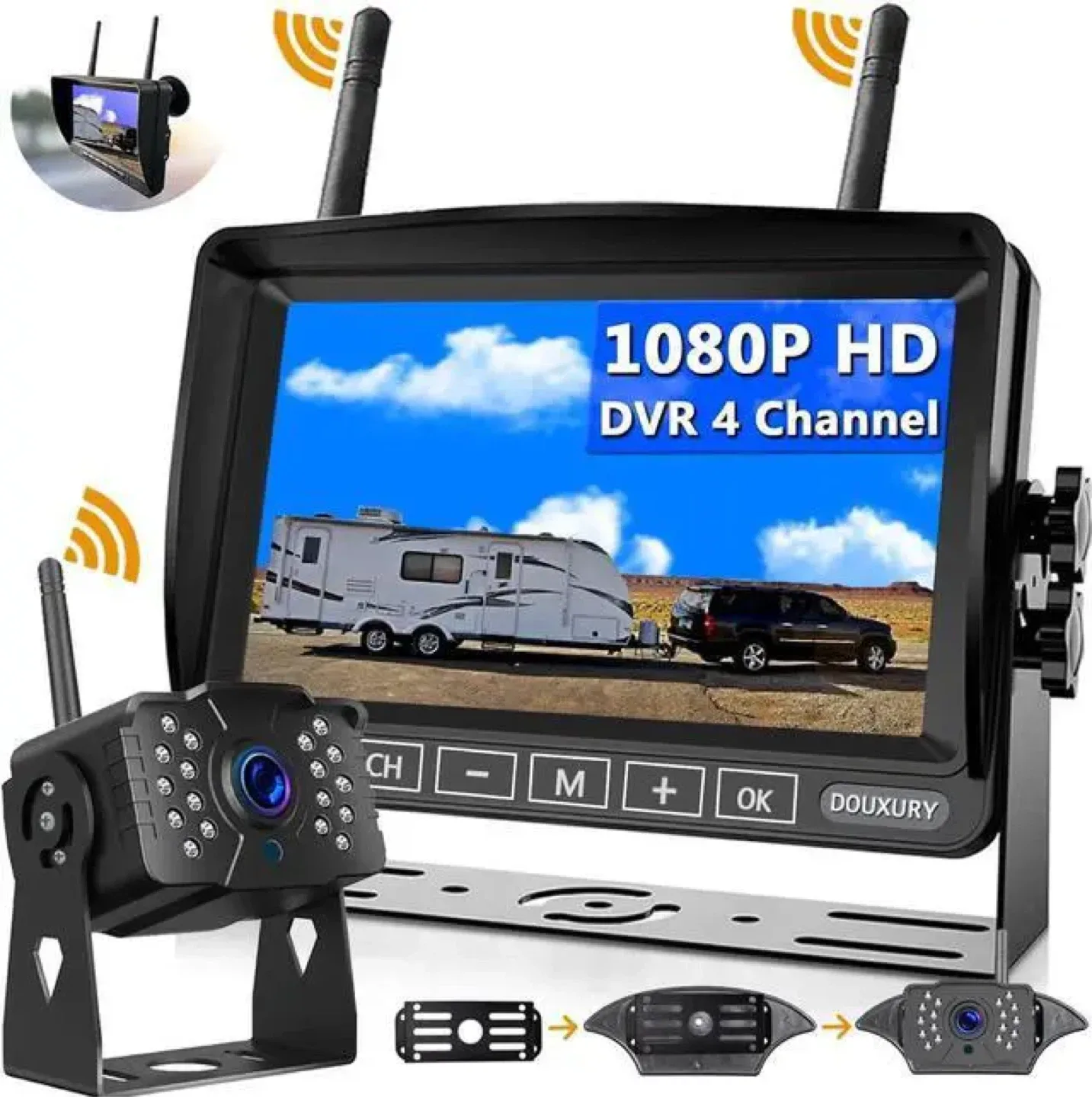 DOUXURY 1080P HD Wireless Backup Camera System