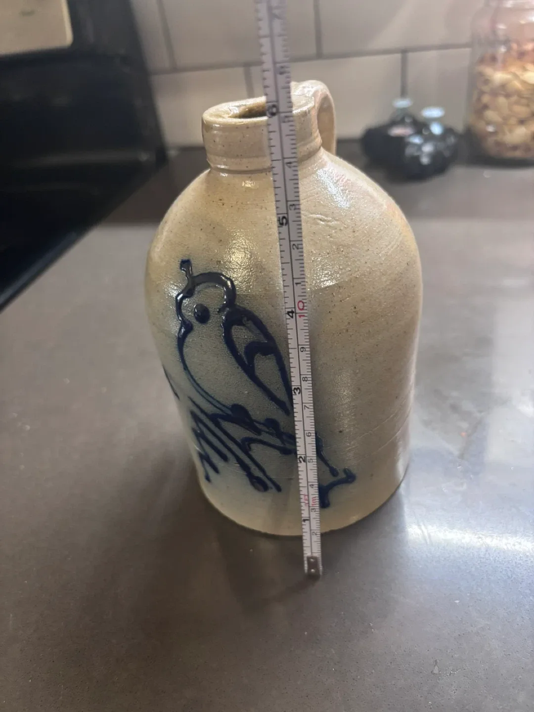 Stoneware Pitcher with Blue Decoration image indicator(7)