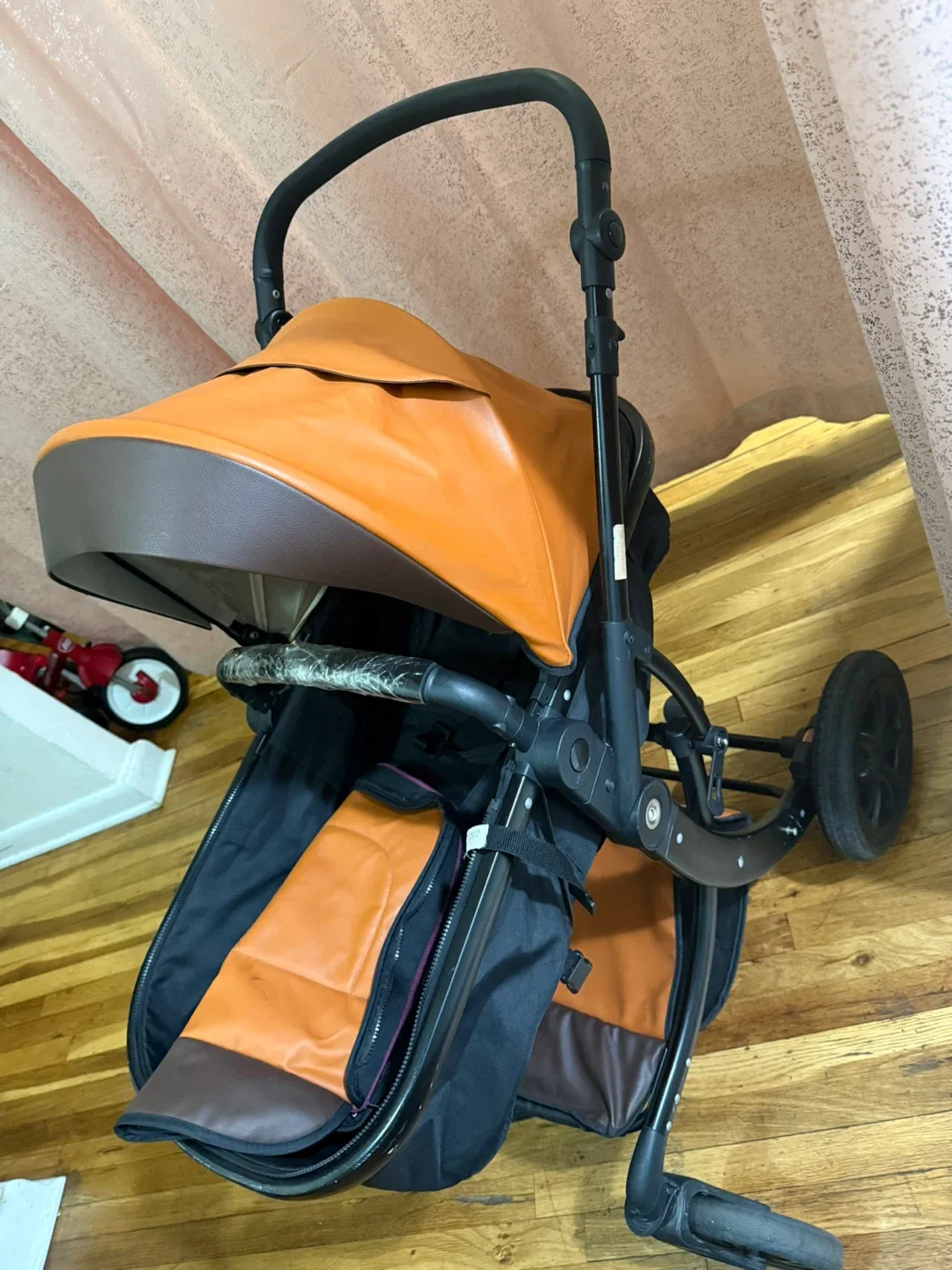 Orange & Black Baby Stroller image indicator(3)