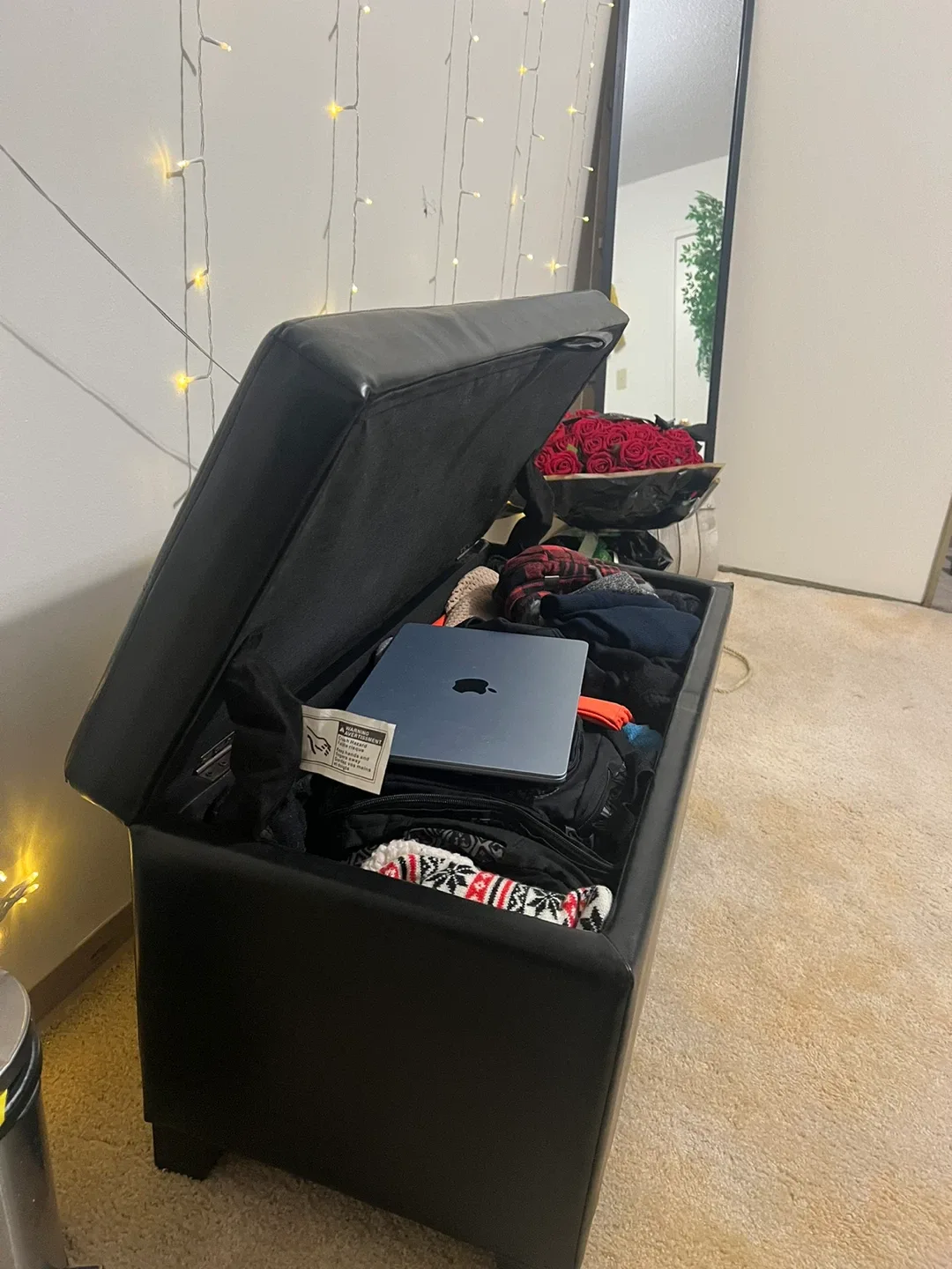 Black Storage Ottoman Bench image indicator(2)