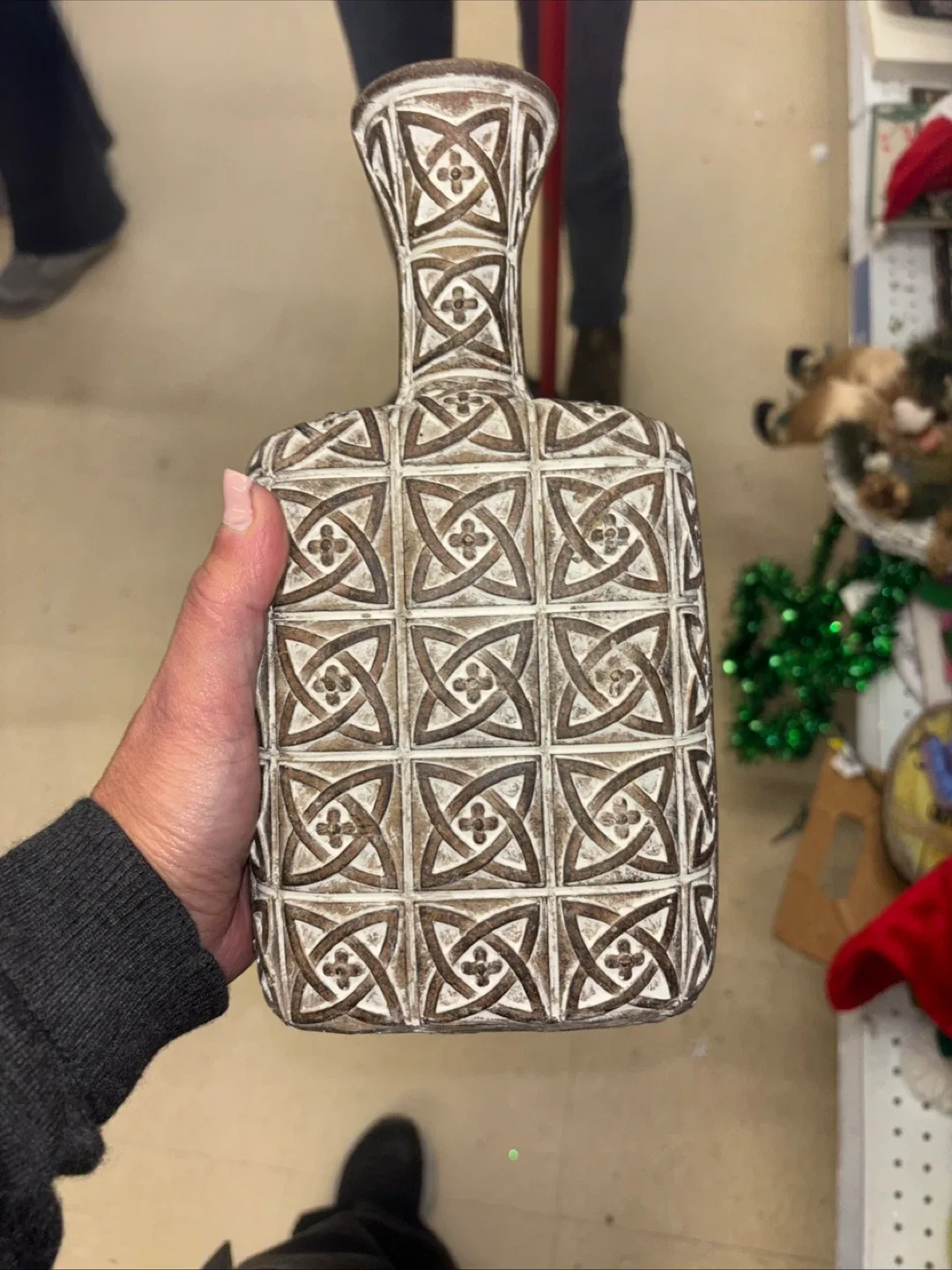 Decorative Vase with Celtic Knot Design