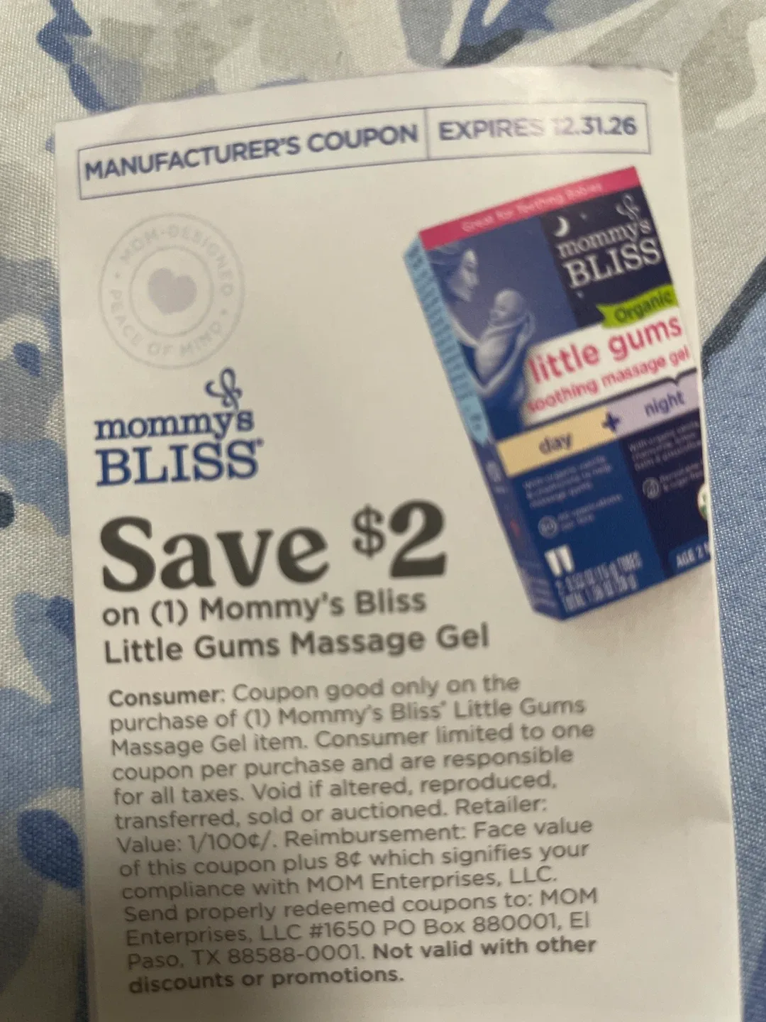Mommy's Bliss $2 Off Coupon - Exp 2026