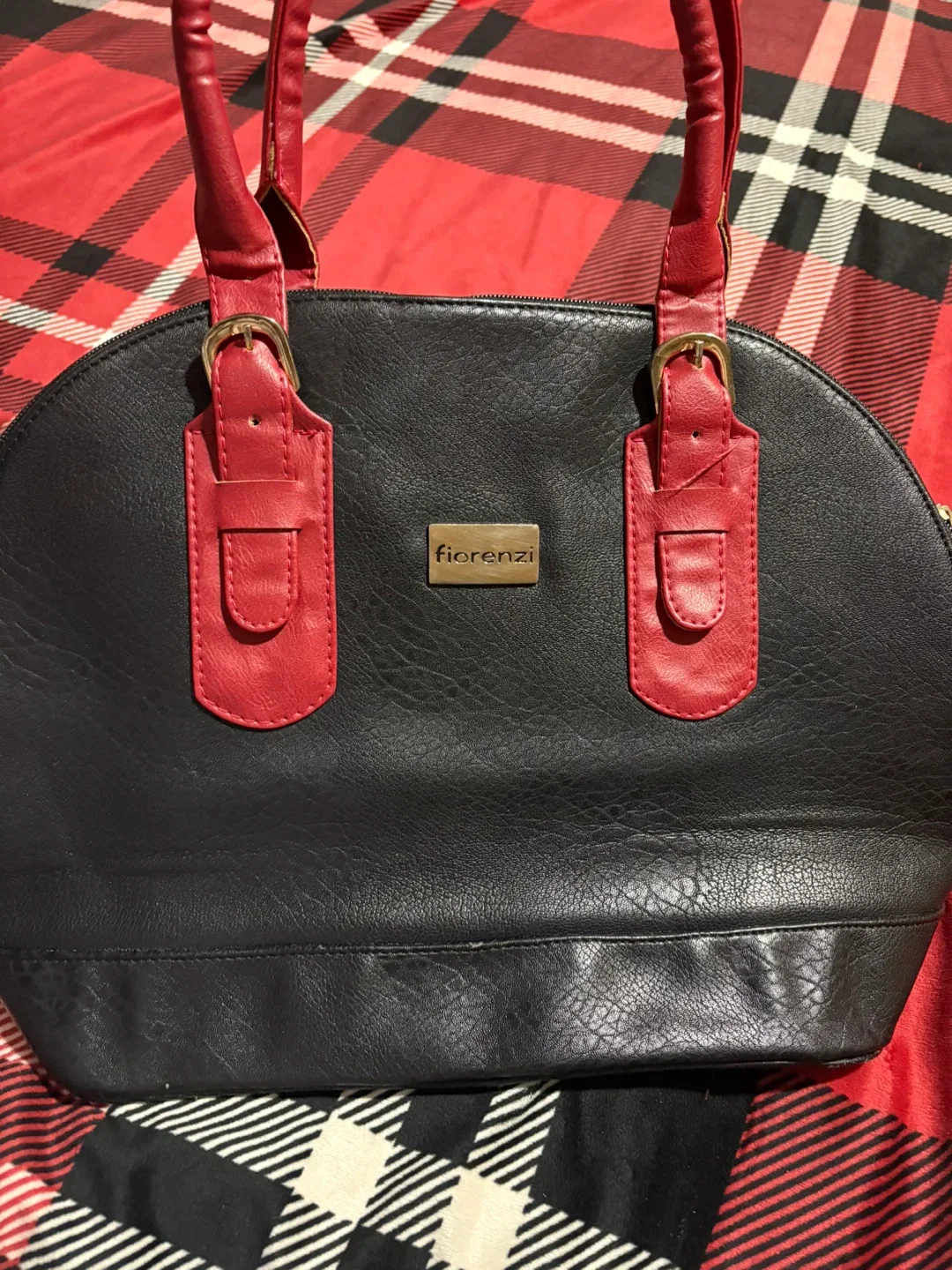Fiorenzi Black & Red Dome Handbag
