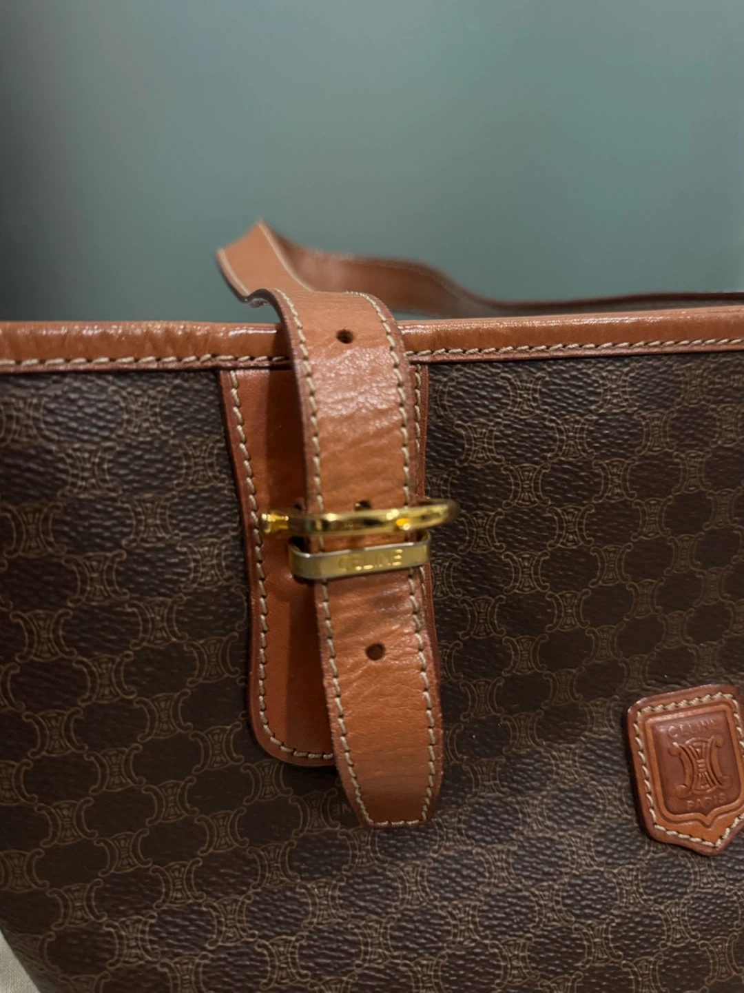 [VINTAGE] Celine Macadam Brown Tote Bag - photo 3