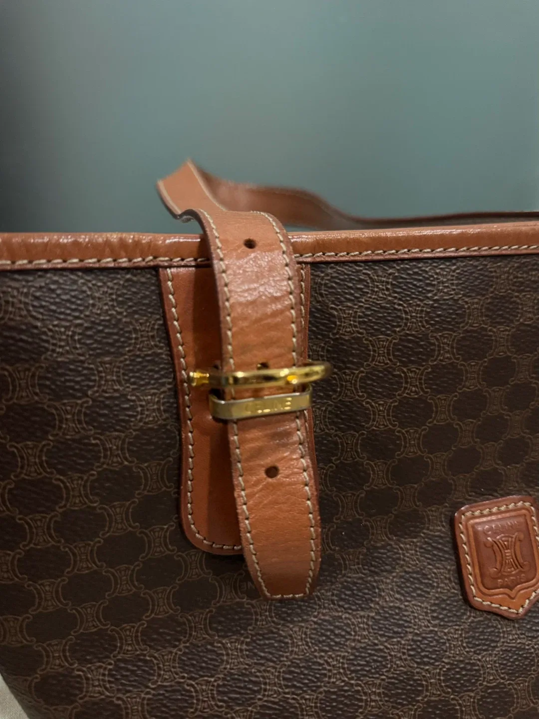 [VINTAGE] Celine Macadam Brown Tote Bag image indicator(3)