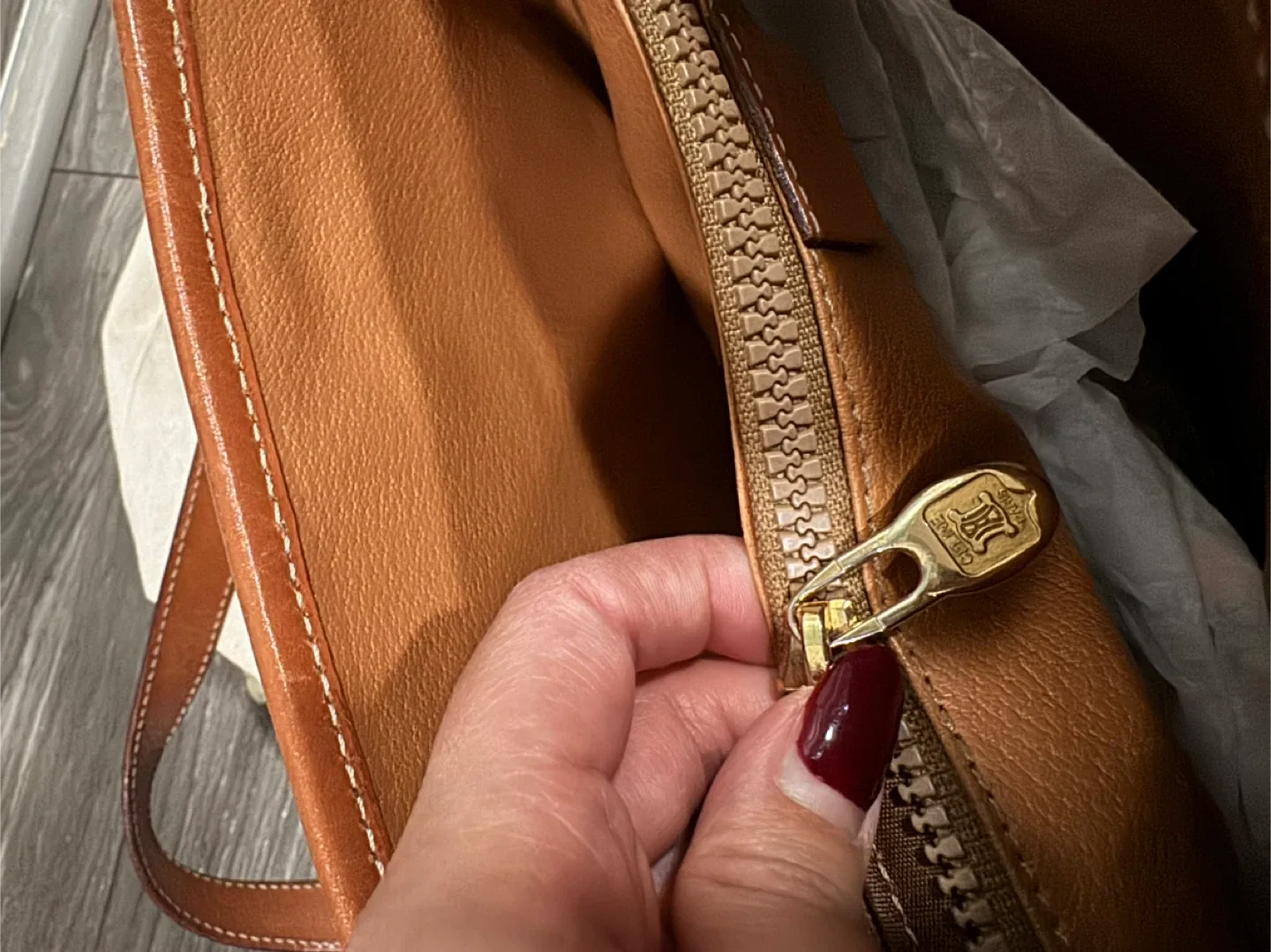 [VINTAGE] Celine Macadam Brown Tote Bag image indicator(6)