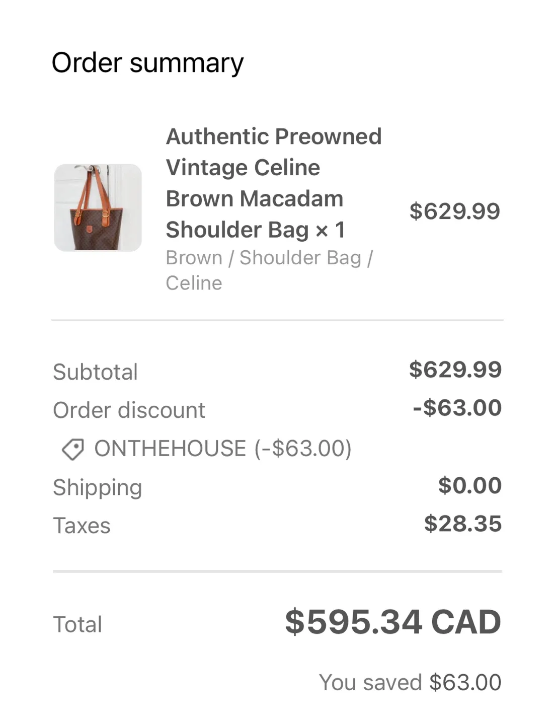 [VINTAGE] Celine Macadam Brown Tote Bag image indicator(9)