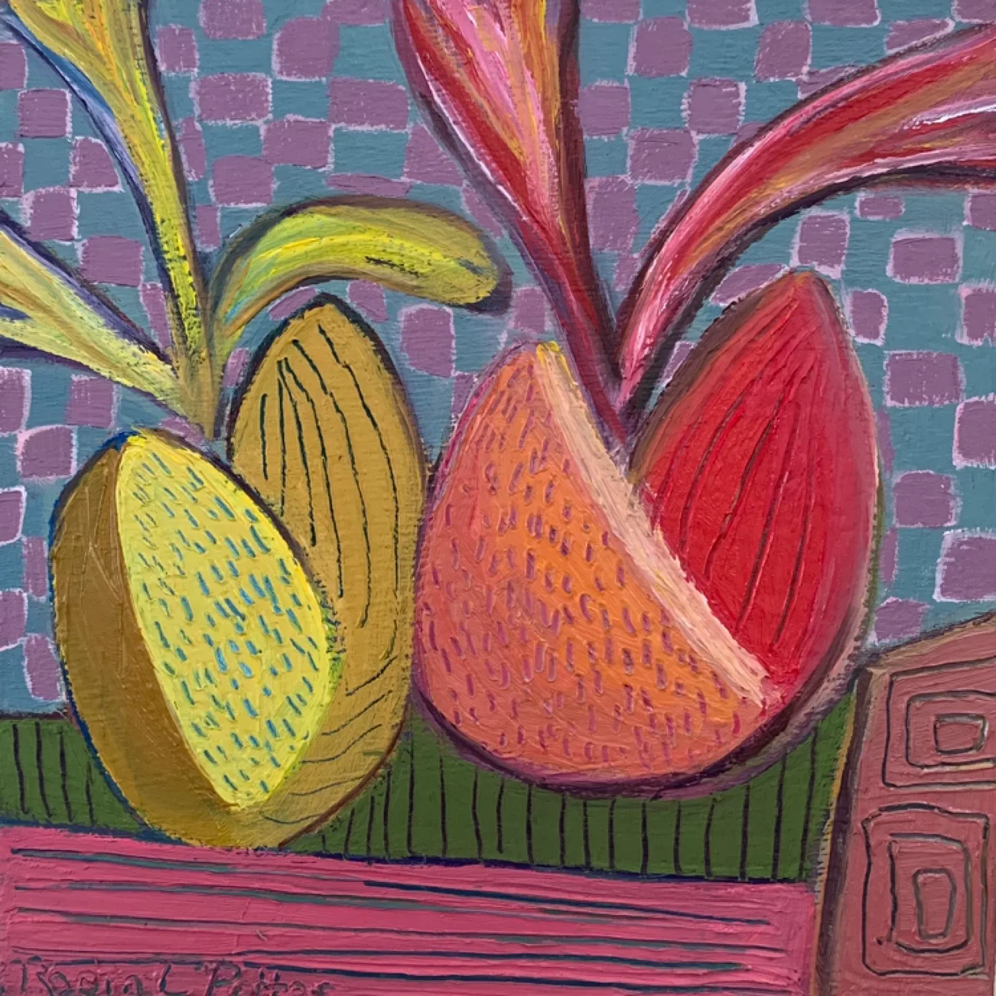 Assorted Original Abstract Botanical Paintings image indicator(5)