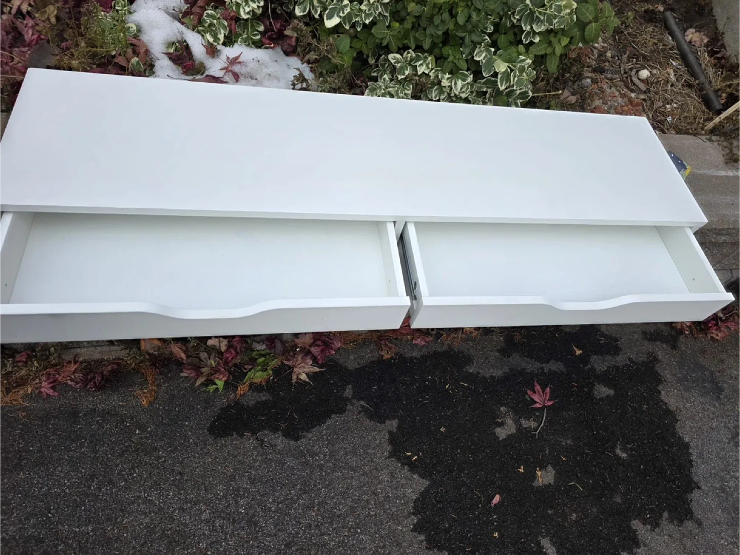 Ikea White Floating Shelf with Drawers - 47 inches image indicator(6)