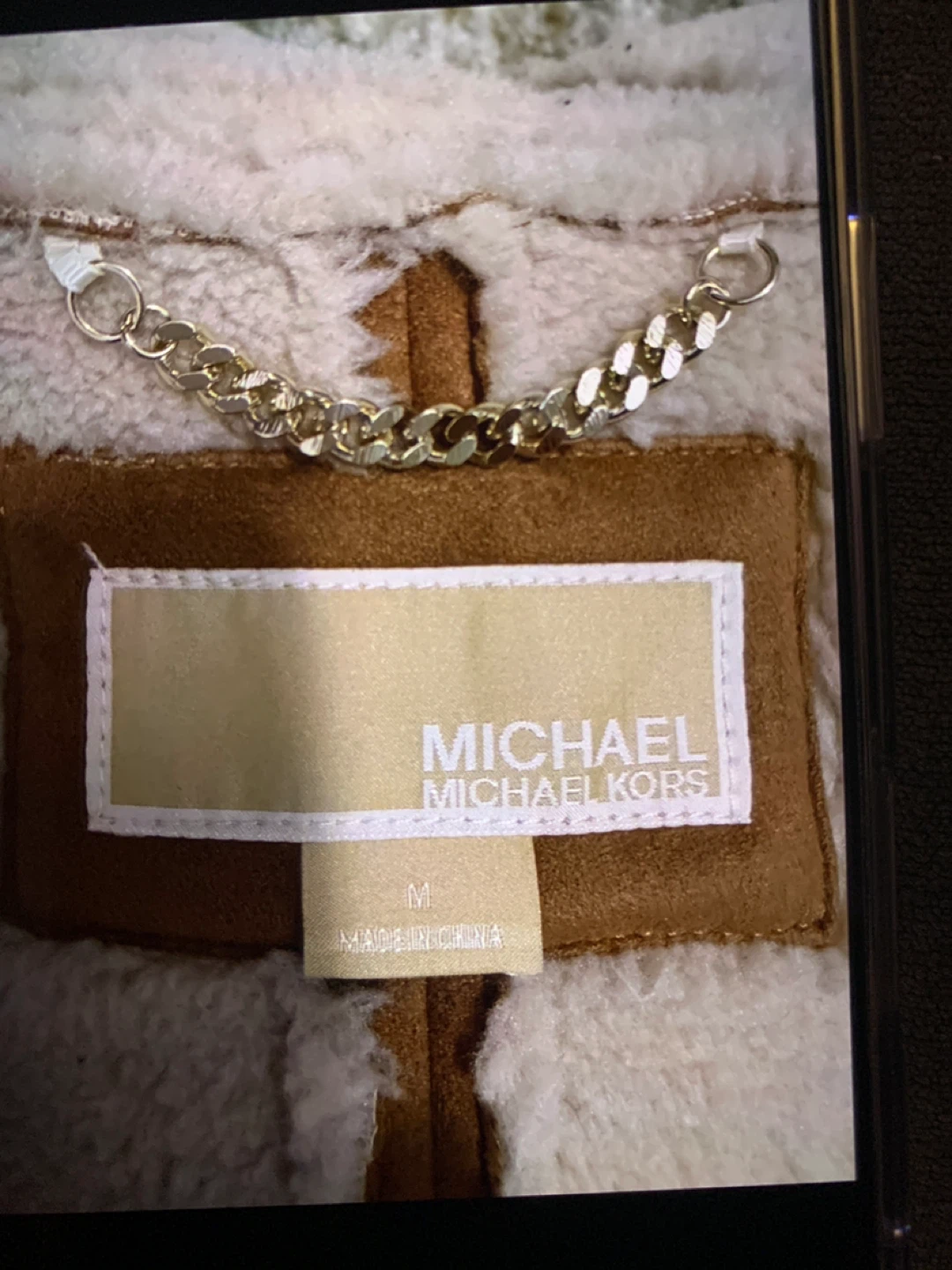 Michael Kors Brown Faux Suede Hooded Coat - Size M - photo 5