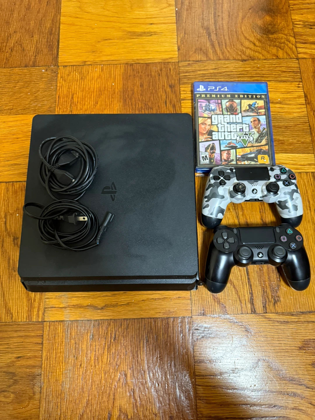 PlayStation 4 (PS4) with 2 Controllers & GTA V - photo 2