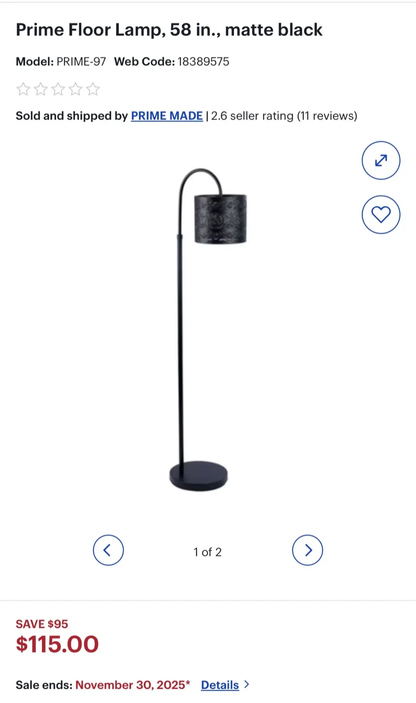 Prime Floor Lamp - Matte Black