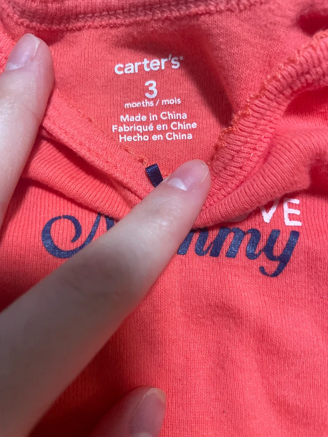 Carter's 3 Months Baby Bodysuit - I Love Mommy image indicator(2)