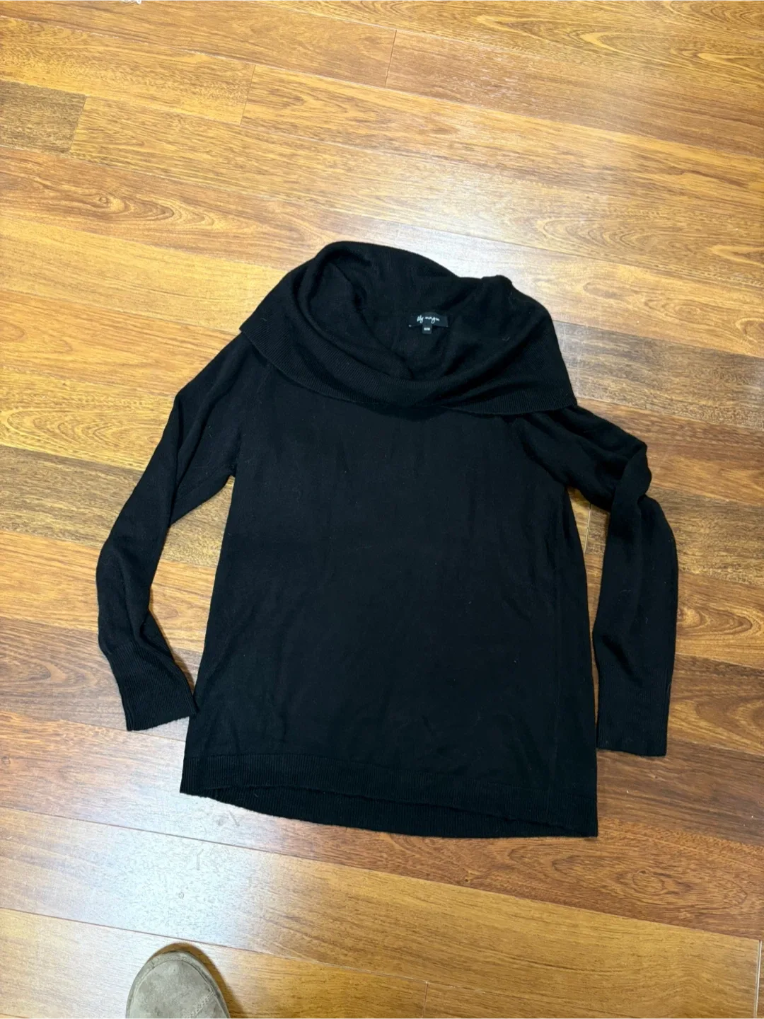 Black Cowl Neck Sweater