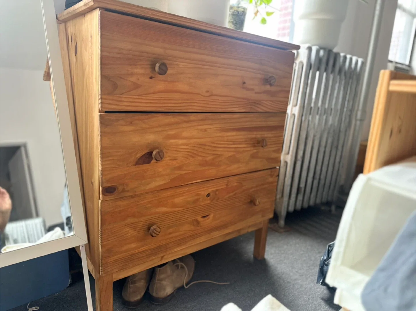 Wooden 3-Drawer Dresser