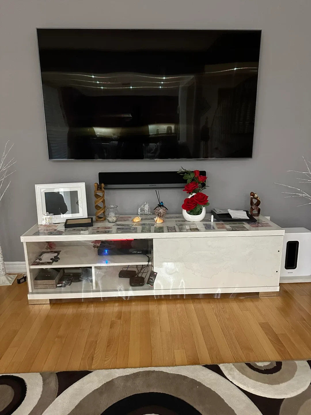 White TV Stand - 83 inches image indicator(2)