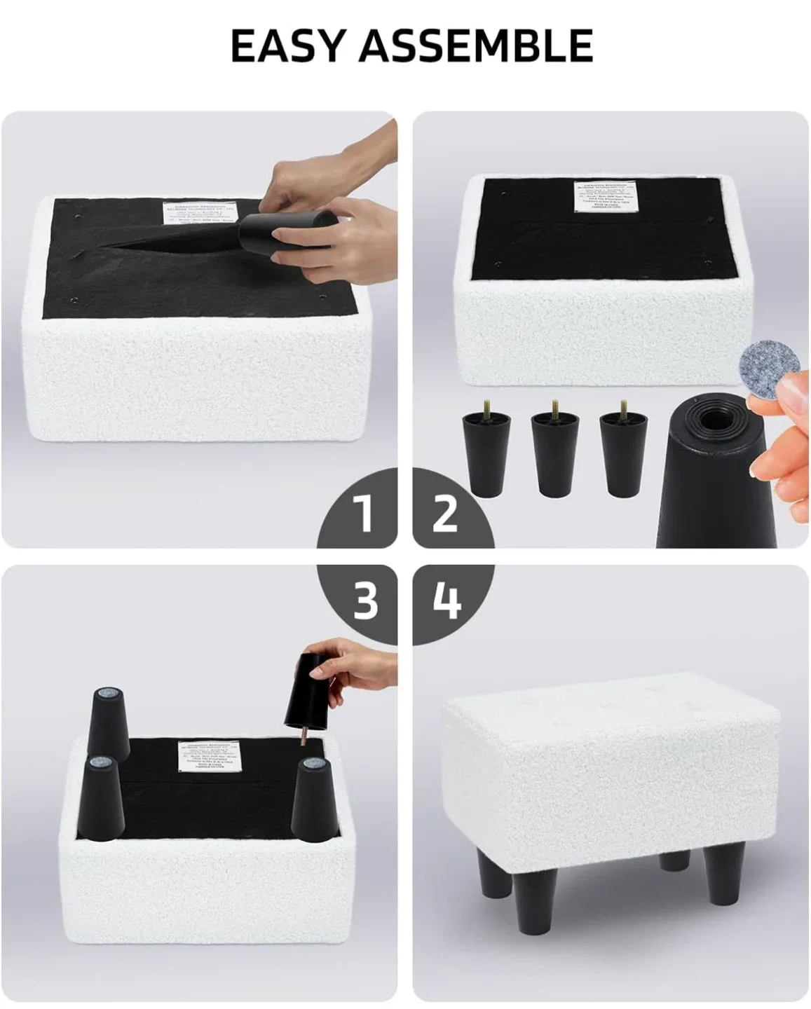 New pack  Soft Footstool - White image indicator(6)