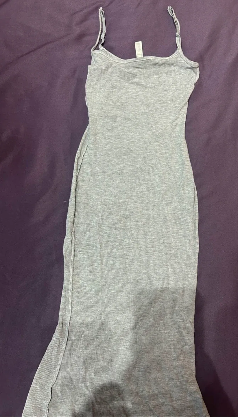 SKIMS Grey Maxi Dress