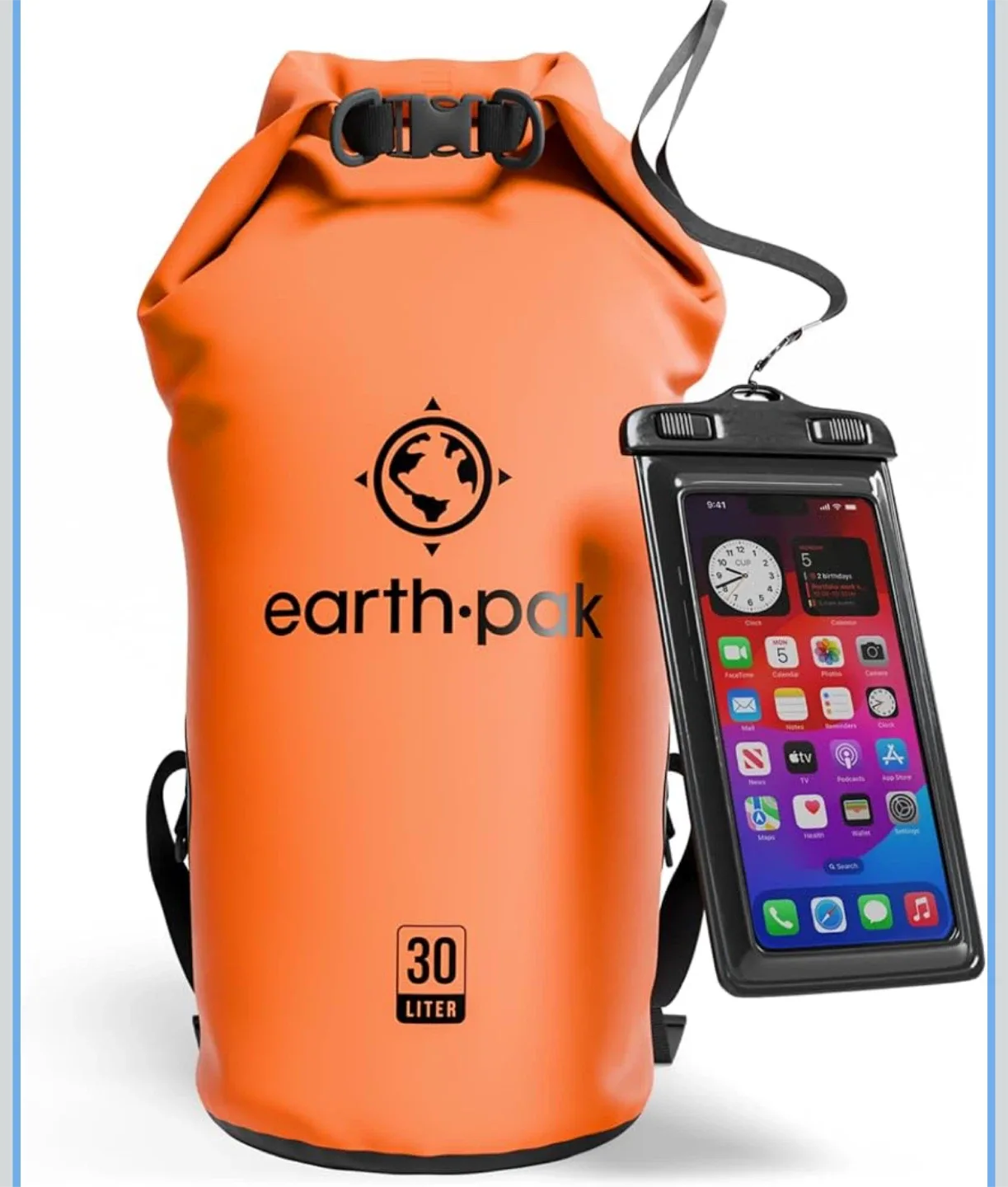 New Earth Pak Waterproof Dry Bag - 30L Orange