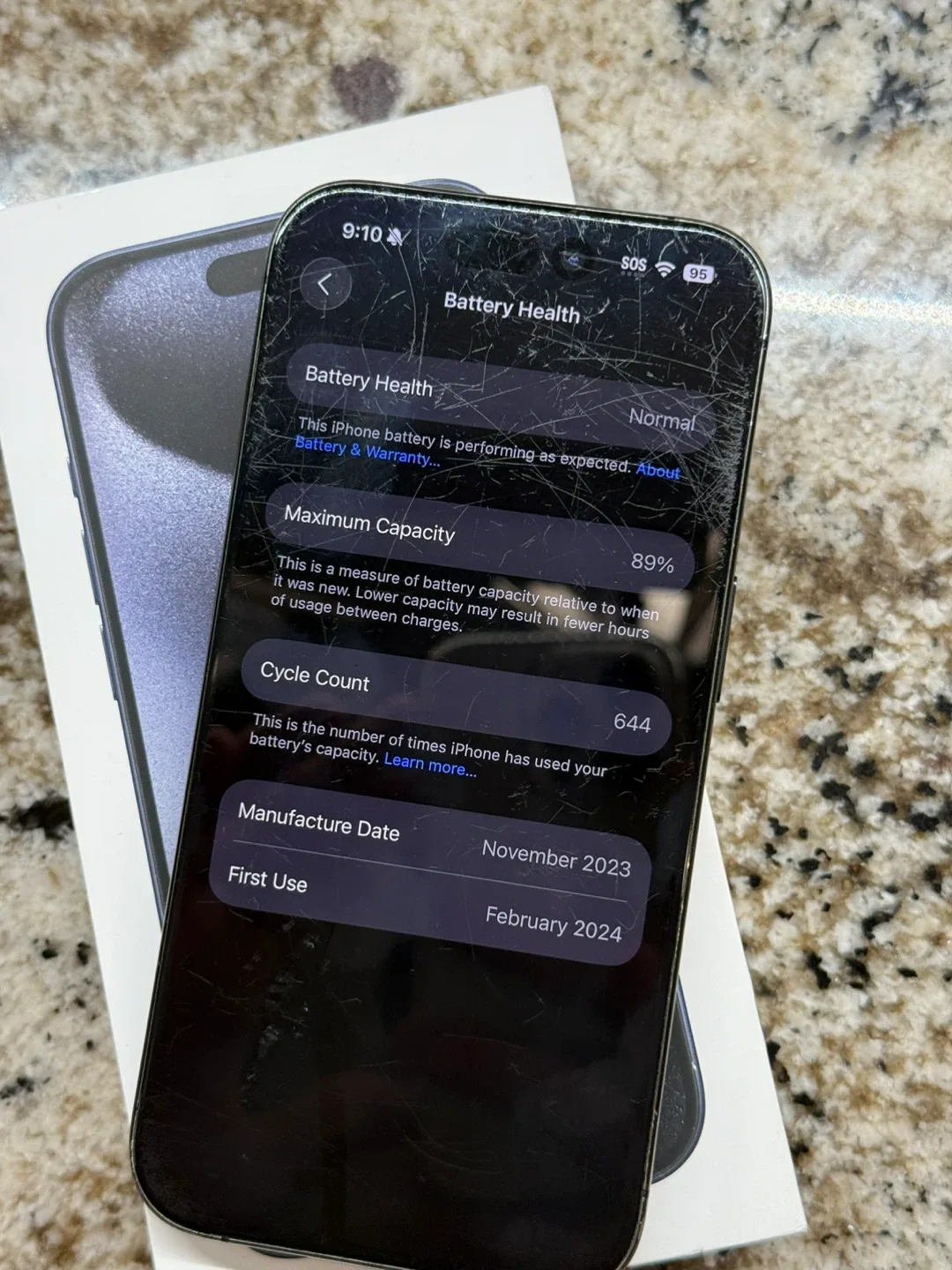 Iphone 15 Pro 128GB blue (Fair) image indicator(10)