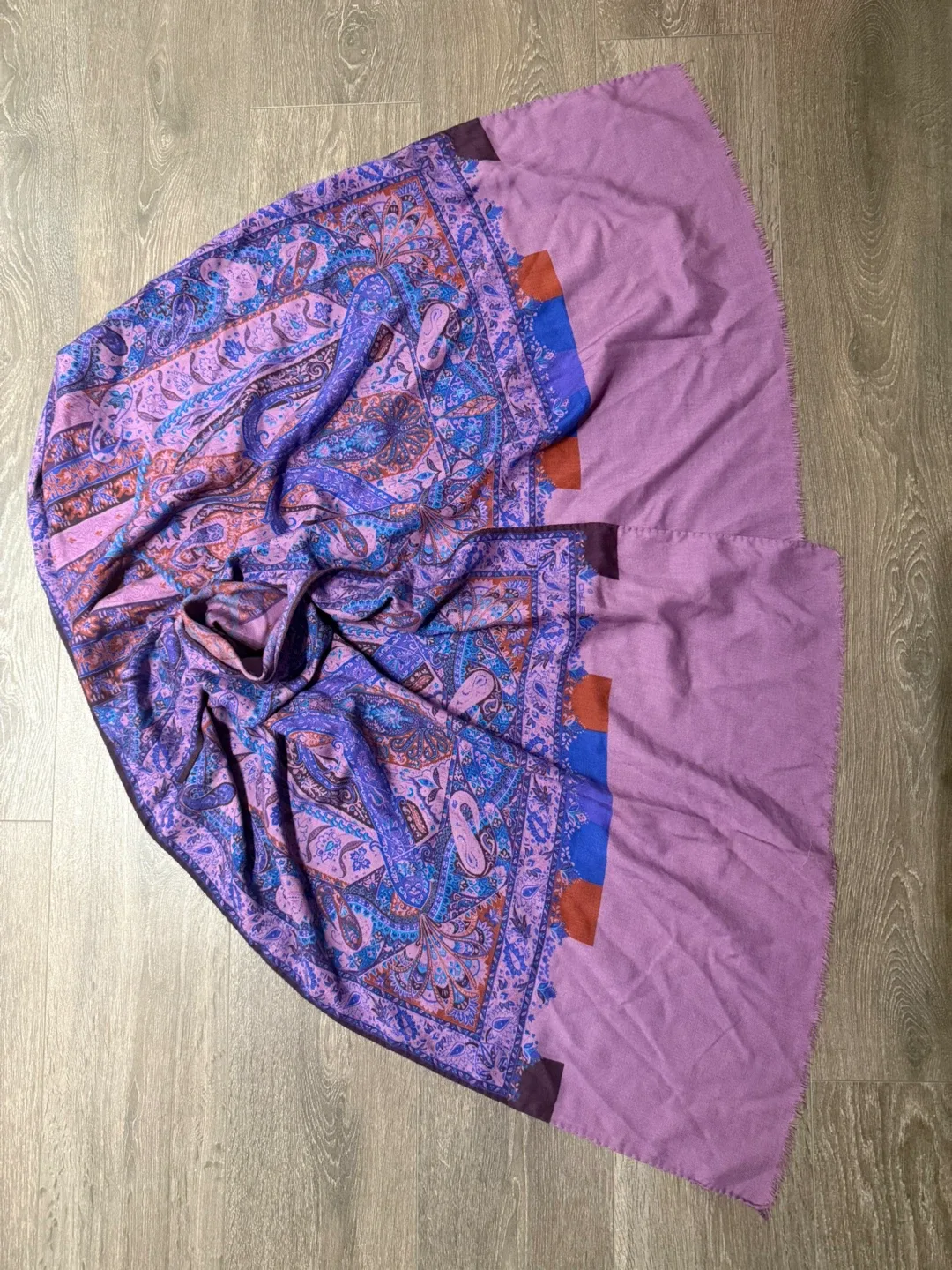Etro Purple Wool & Silk Scarf Italy image indicator(6)