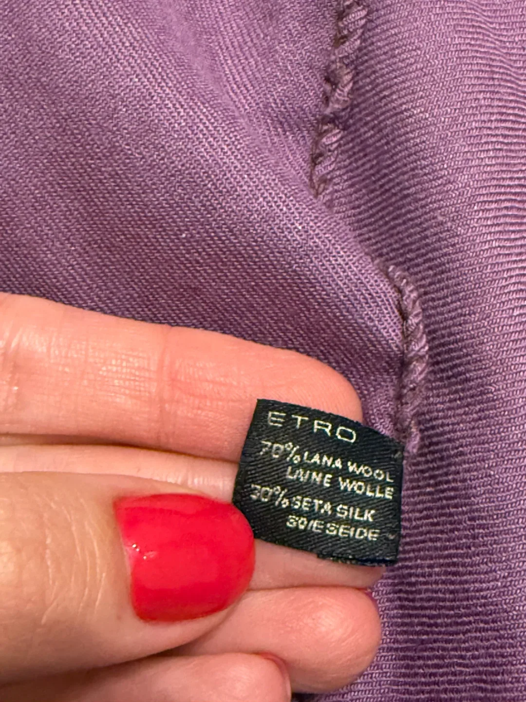 Etro Purple Wool & Silk Scarf Italy image indicator(3)