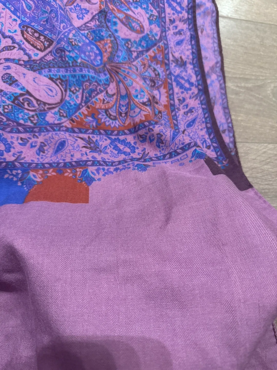 Etro Purple Wool & Silk Scarf Italy image indicator(10)