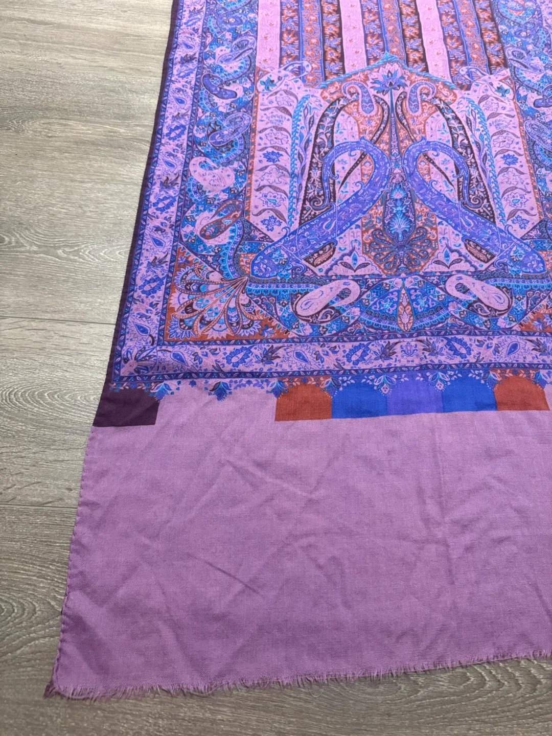 Etro Purple Wool & Silk Scarf Italy image indicator(8)