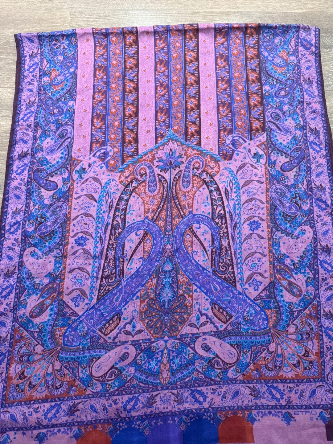 Etro Purple Wool & Silk Scarf Italy image indicator(7)