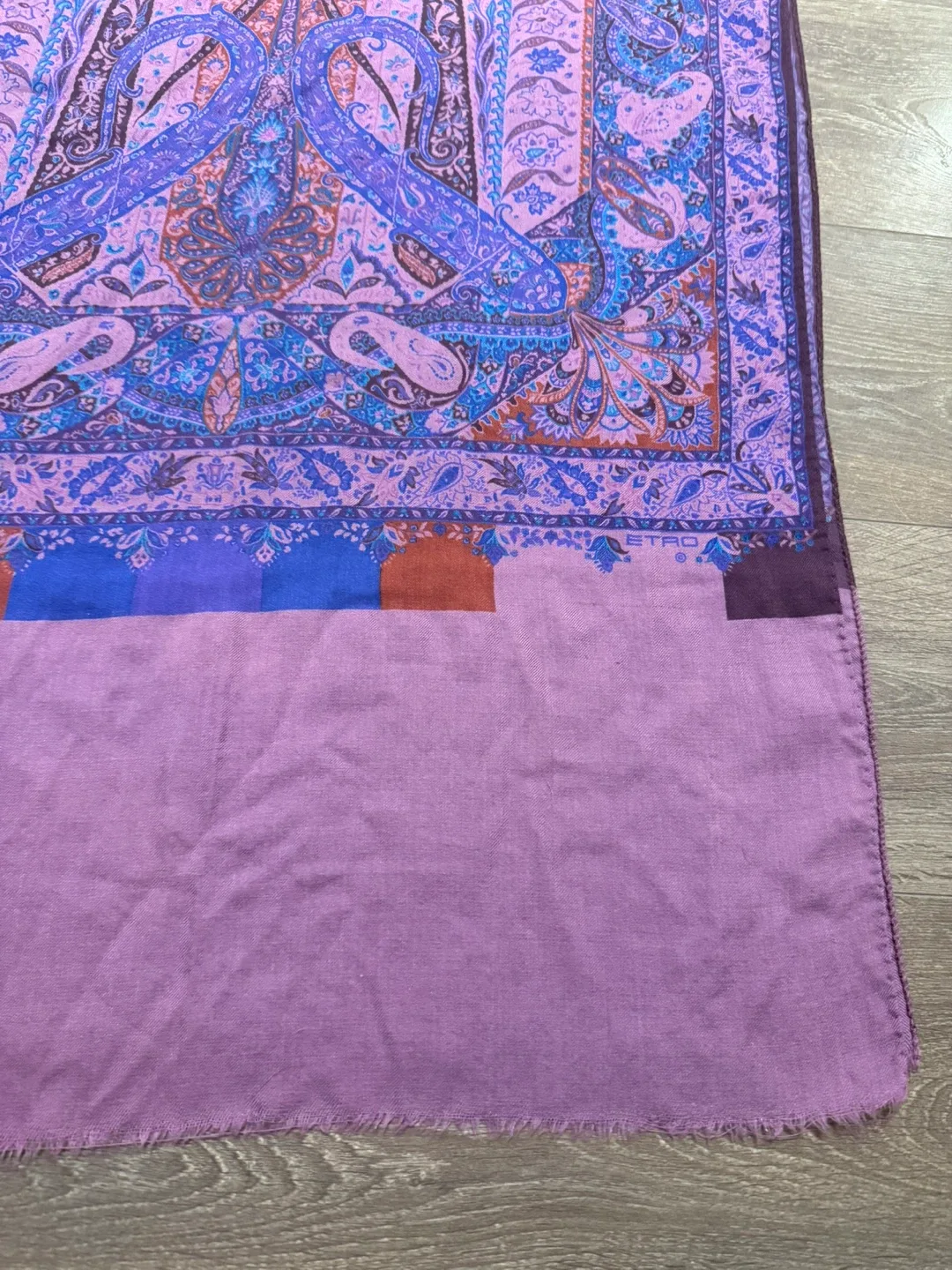 Etro Purple Wool & Silk Scarf Italy image indicator(9)