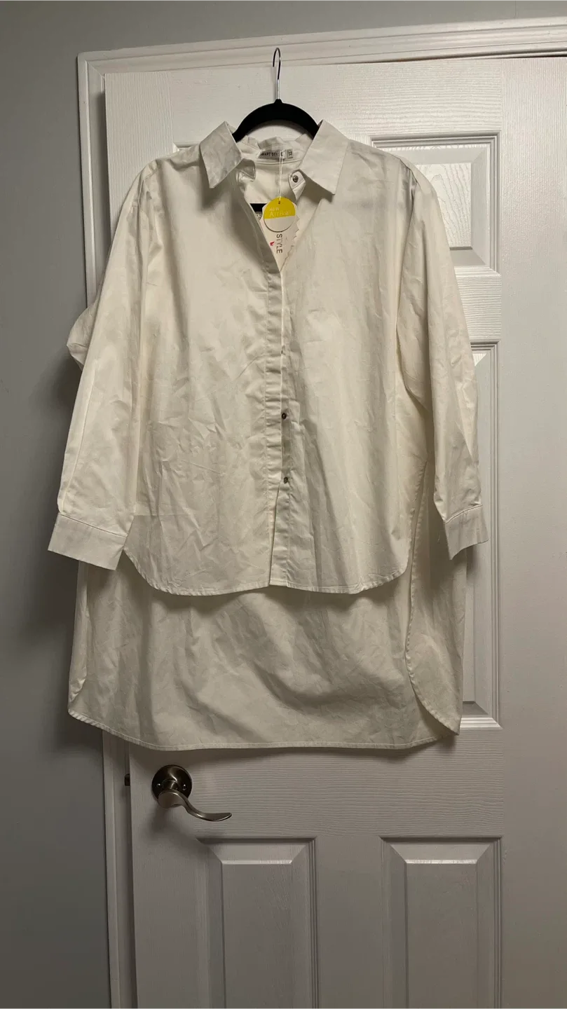 Smart Style White Shirt Dress - New with Tags!